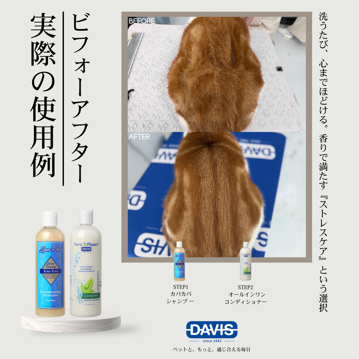 デイビス・スパ・ペットコレクション カバカバ シャンプ ー ・ 犬猫用シャンプー（スパ ・カワ）