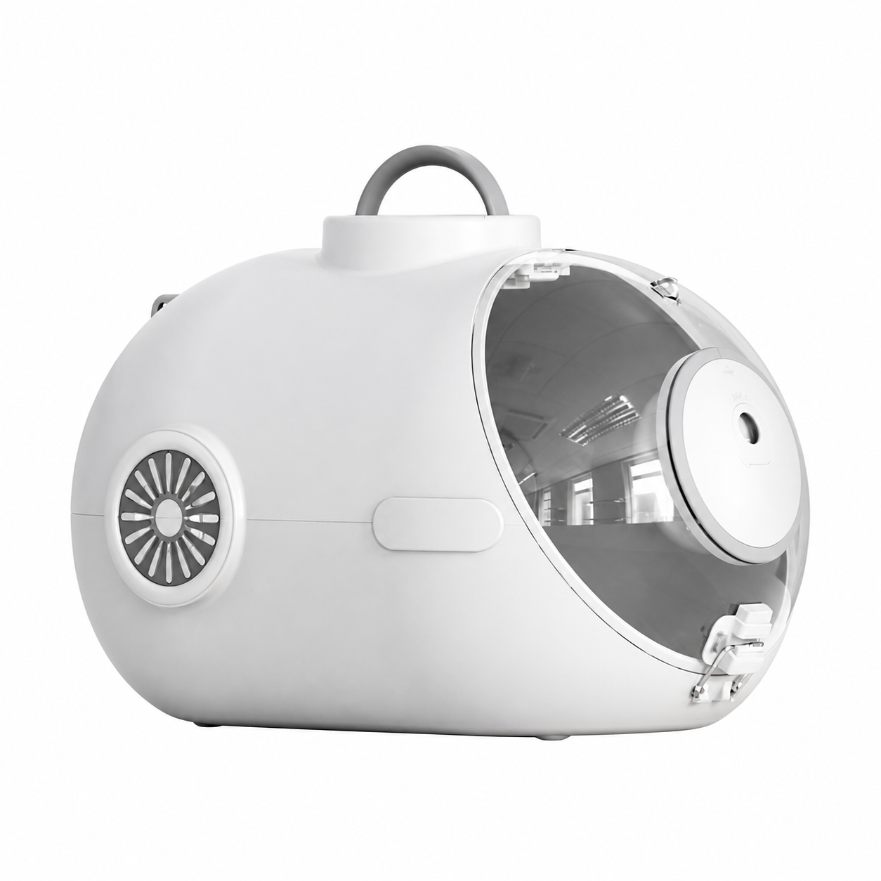 【Aiwo】潜水艦型ペットキャリーバッグ - シルバーグレー